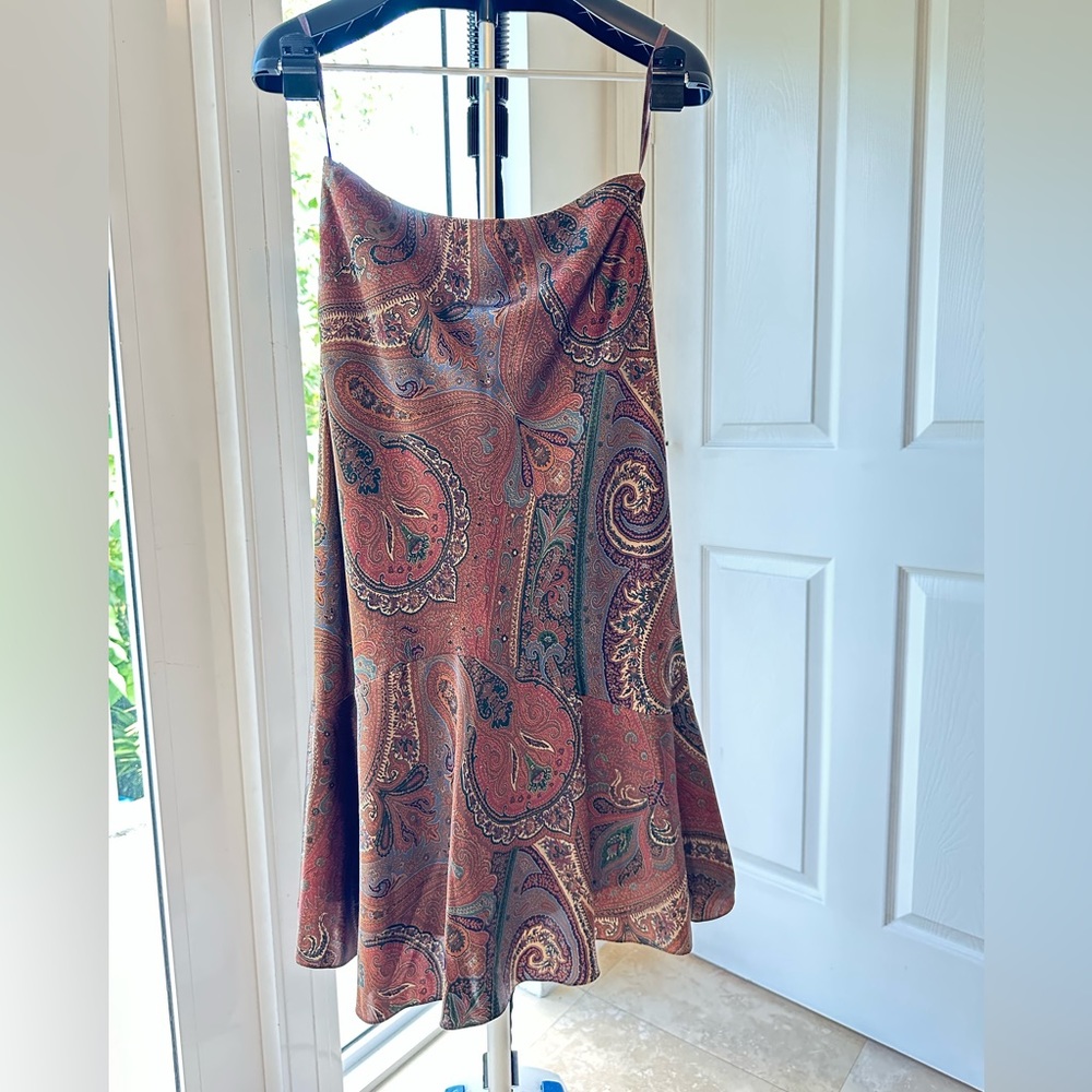 Ralph Lauren brown silk skirt size 4P
